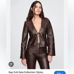 Cult Gaia x GAP leather jacket